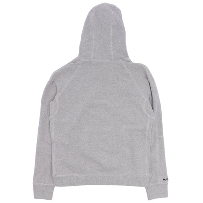 Chrome Hearts Leather Plus Cross Patch Vertical Logo Hoodie Heather Grey