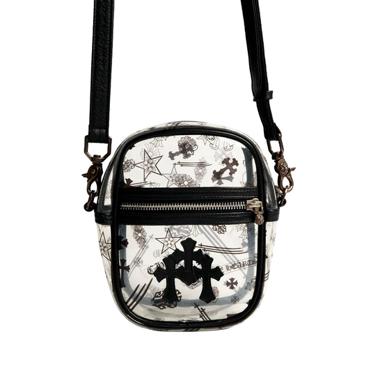 Chrome Hearts Taka Mini Vinyl Shoulder Bag Clear/Black
