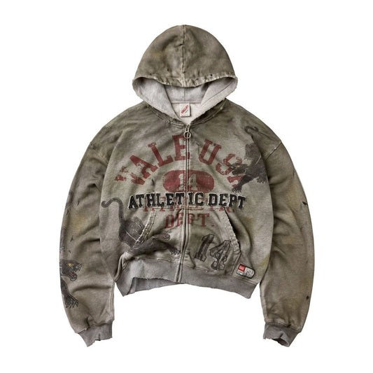 Vale Forever Varsity Zip Up Grey