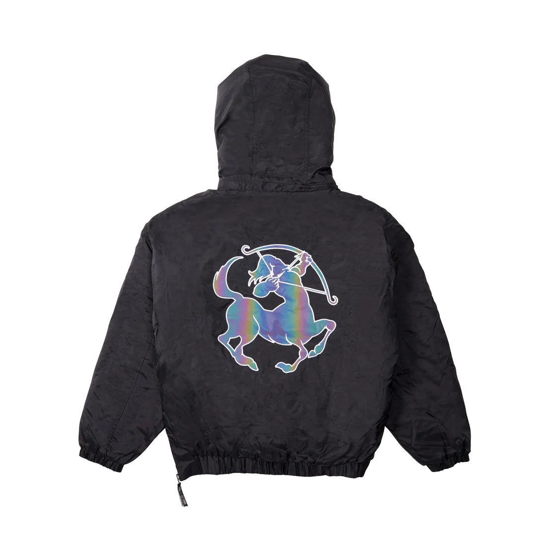 Sinclair Iridescent Popover Windbreaker Black