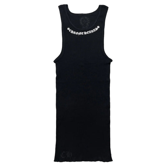 Chrome Hearts Neck Logo Rib Tank Black