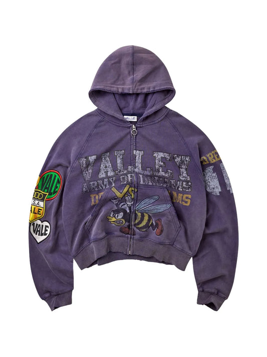 Vale Forever Army Zip Up Navy