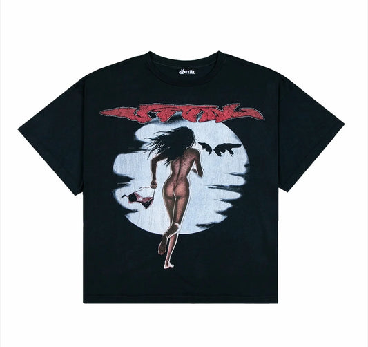 Vital Malibu Distressed Tee Black