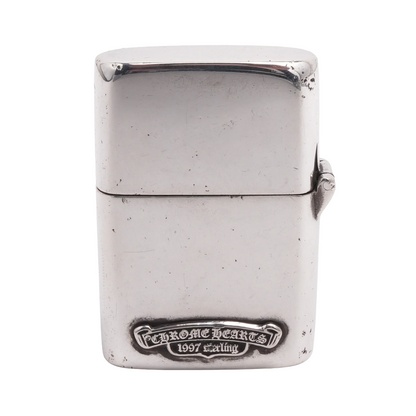 Chrome Hearts Silver Cemetery Cross Zippo Lighter Case