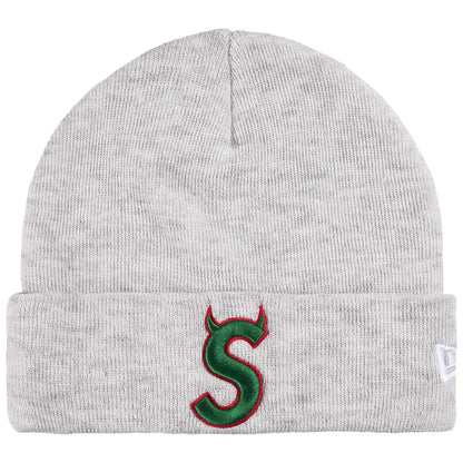 Supreme New Era® Devil S Logo Beanie Ash Grey