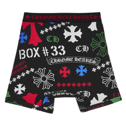 Chrome Hearts Stencil Long Boxer Brief Black