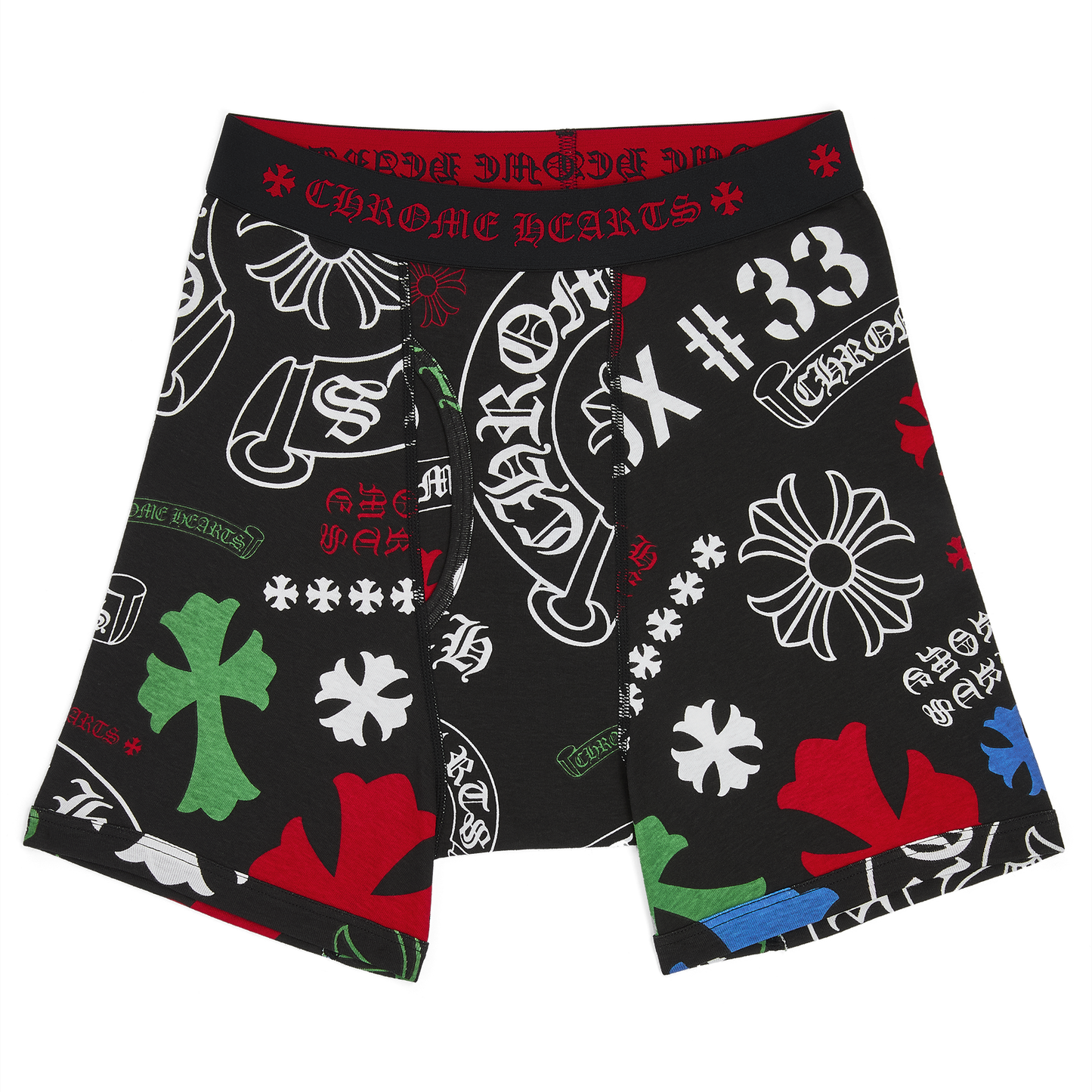 Chrome Hearts Stencil Long Boxer Brief Black