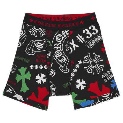 Chrome Hearts Stencil Long Boxer Brief Black