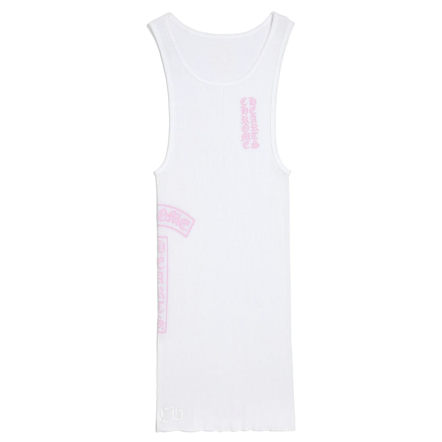 Chrome Hearts T-Bar Rib Tank White/Pink