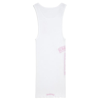 Chrome Hearts T-Bar Rib Tank White/Pink