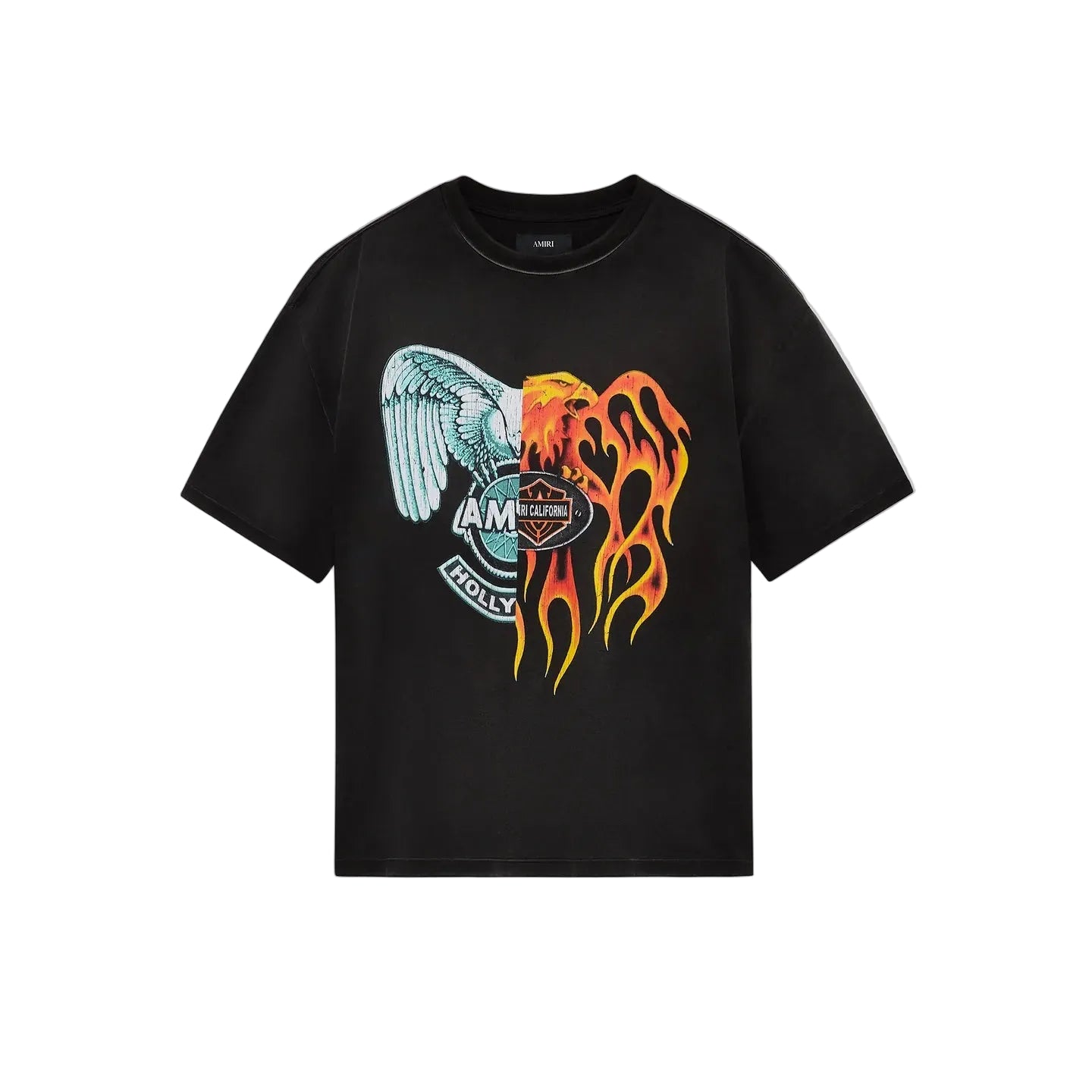 Amiri Spliced Oversized Tee Black