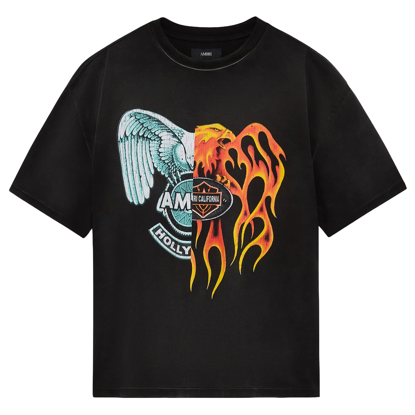 Amiri Spliced Oversized Tee Black