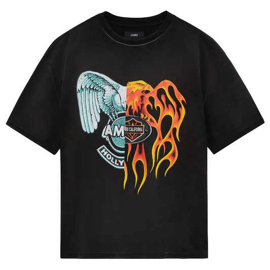 Amiri Spliced Oversized Tee Black