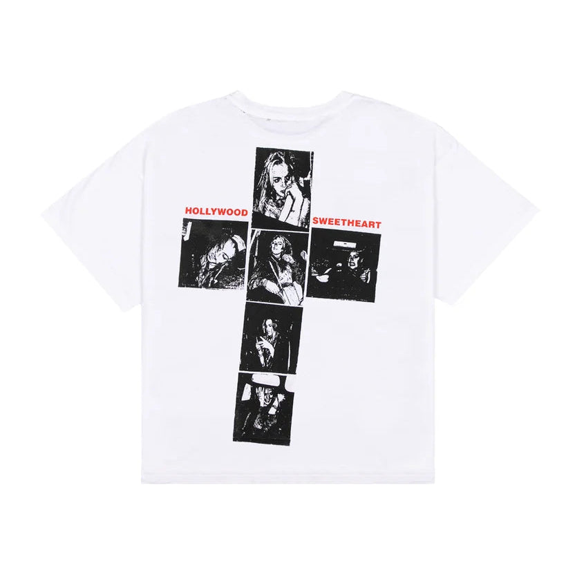 Vital Lindsey Distressed Tee White