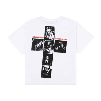 Vital Lindsey Distressed Tee White