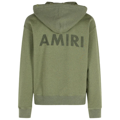 Amiri Stencil Oversized Hoodie Olive