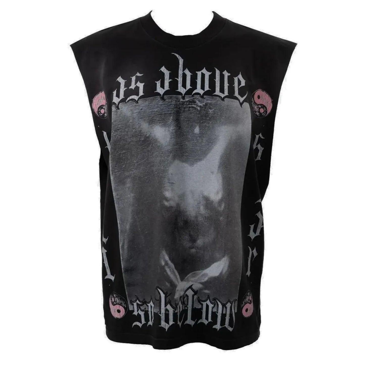 Hellstar As Above So Below Cutoff T-Shirt Black