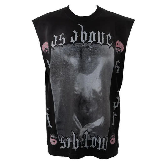Hellstar As Above So Below Cutoff T-Shirt Black
