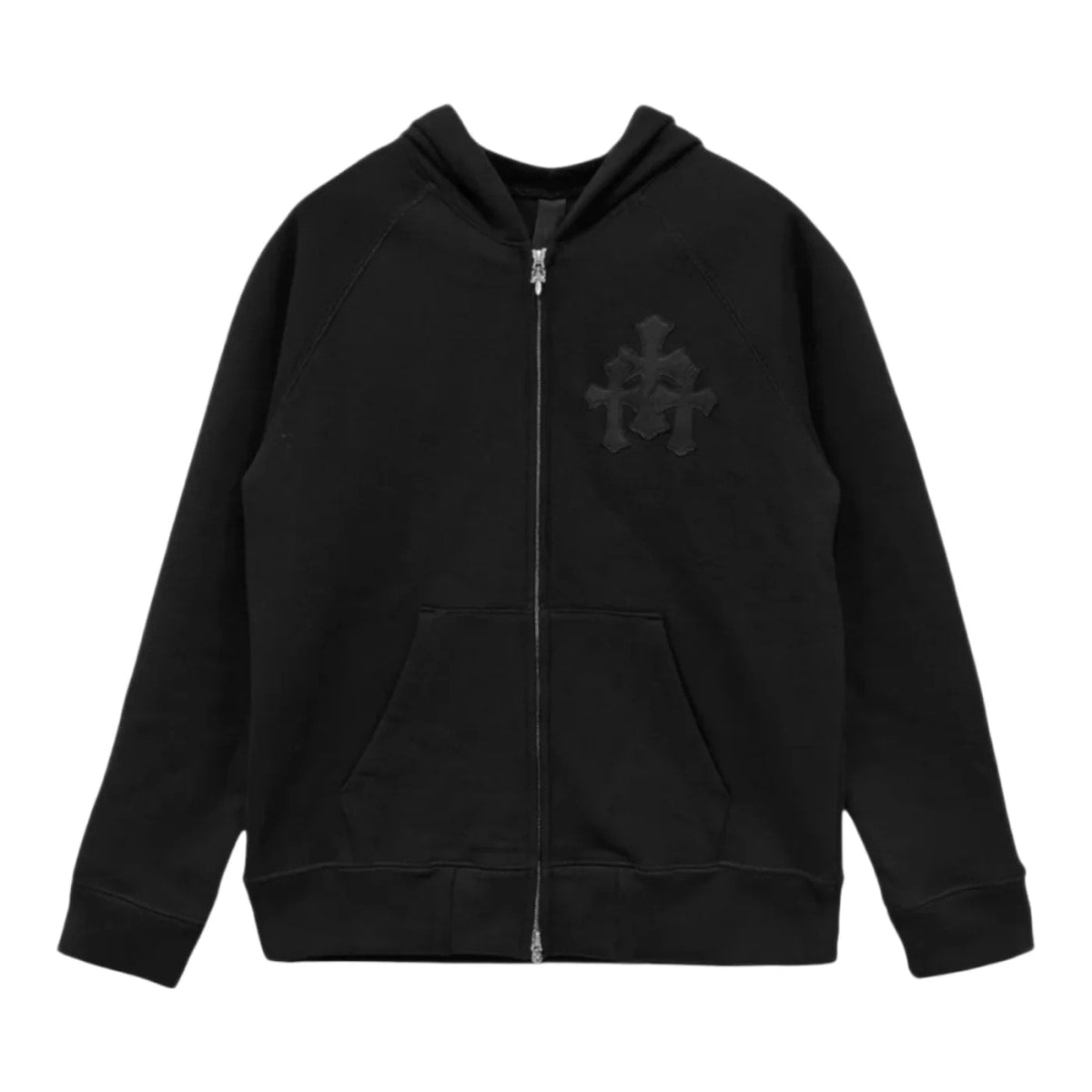 Chrome Hearts Paper Jam Zip Up Hoodie Black