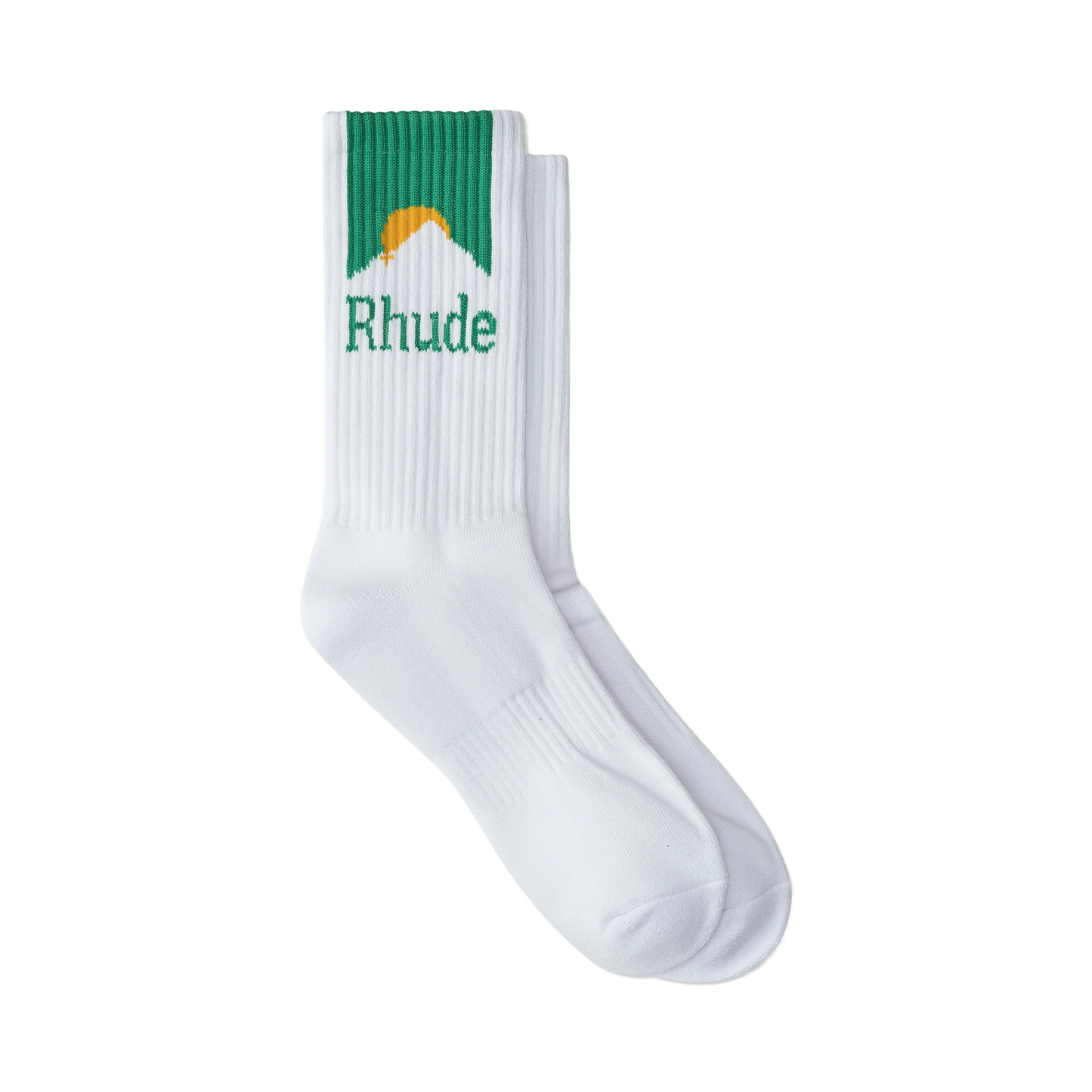 Rhude Moonlight Sport Socks White/Green/Yellow