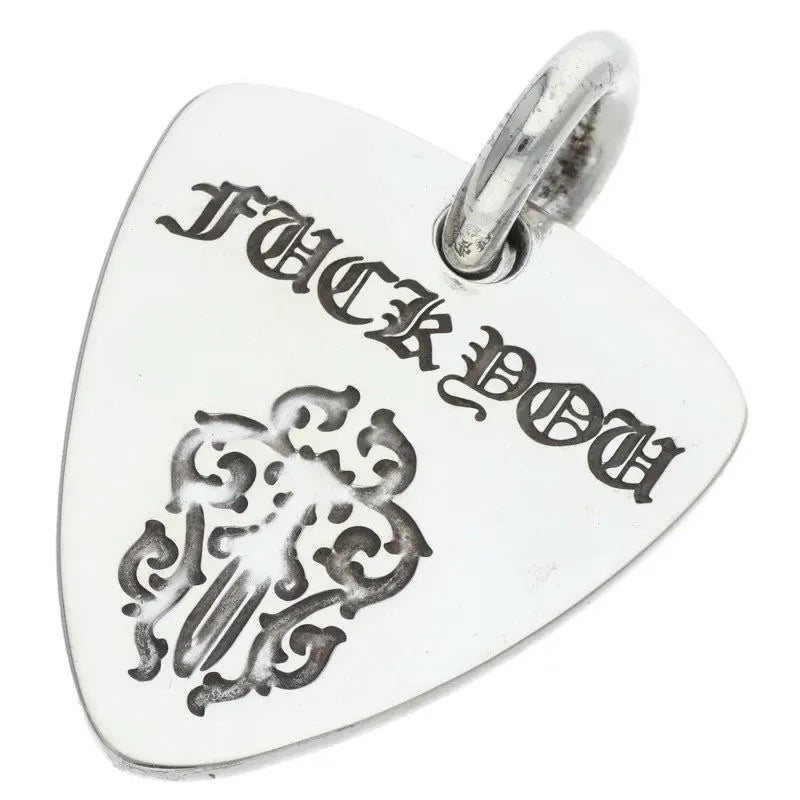 Chrome Hearts Silver F*ck You Horseshoe Guitar Pendant