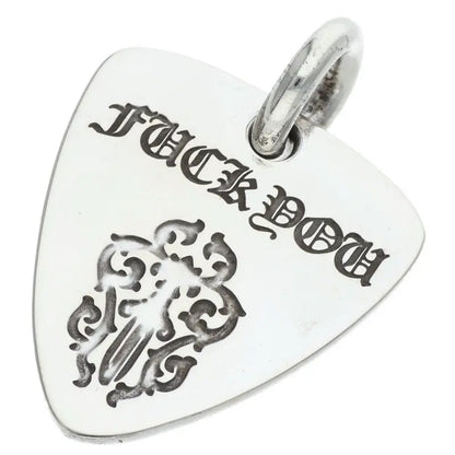 Chrome Hearts Silver F*ck You Horseshoe Guitar Pendant