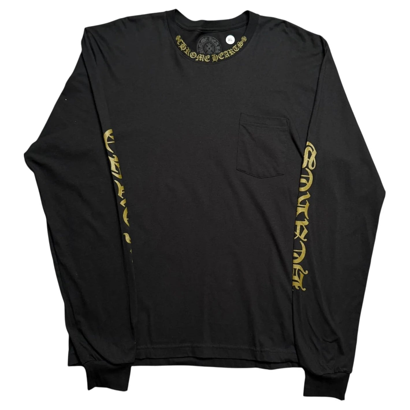 Chrome Hearts Neck Logo L/S T-Shirt Black/Army Green