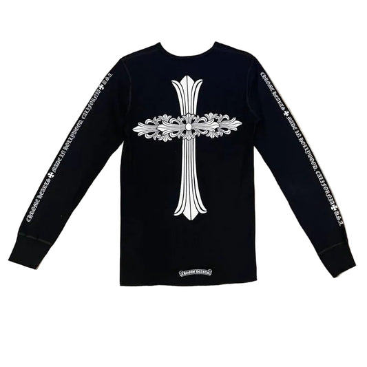 Chrome Hearts Double Floral Cross L/S T-Shirt Black