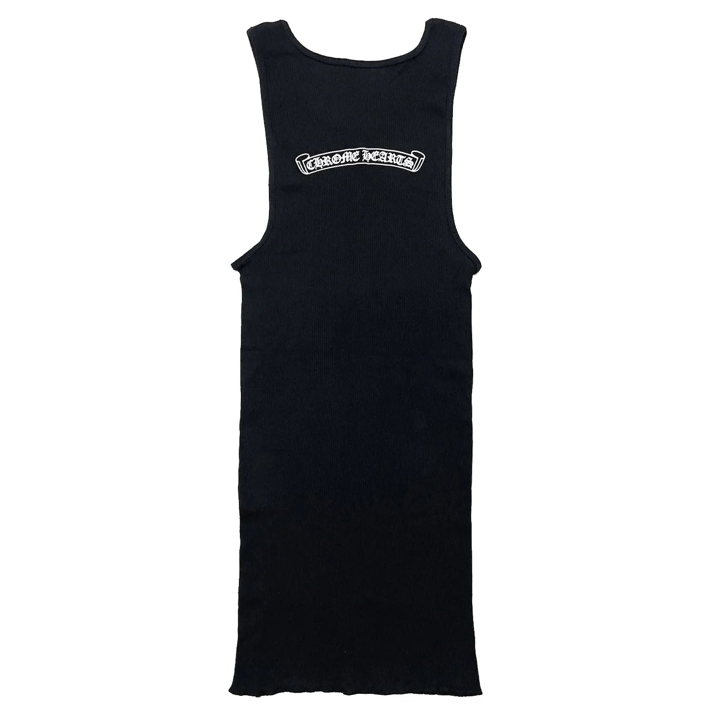 Chrome Hearts Neck Logo Rib Tank Black