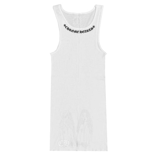 Chrome Hearts Neck Logo Miyumi Sisters Rib Tank White