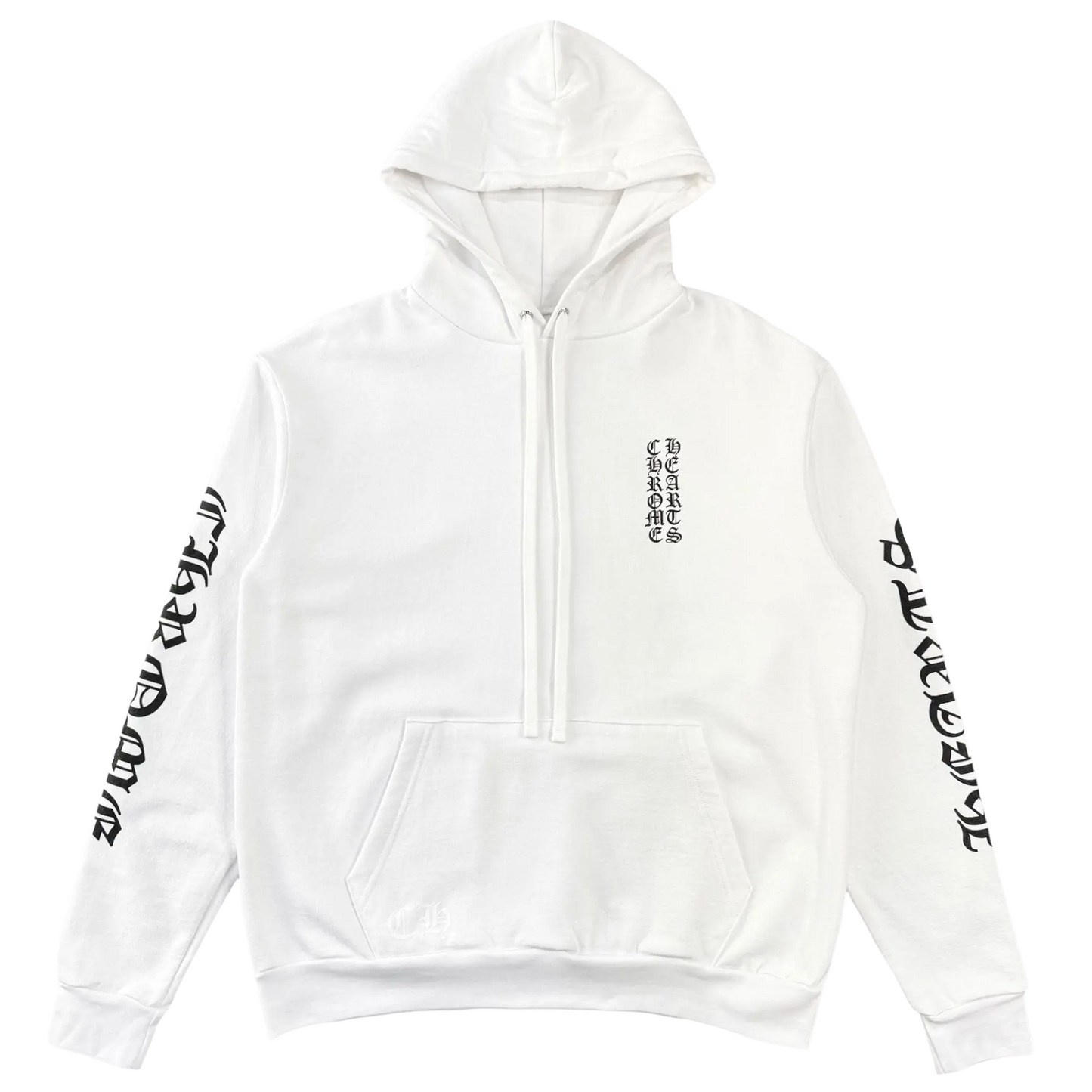 Chrome Hearts Vertical Logo Hoodie White