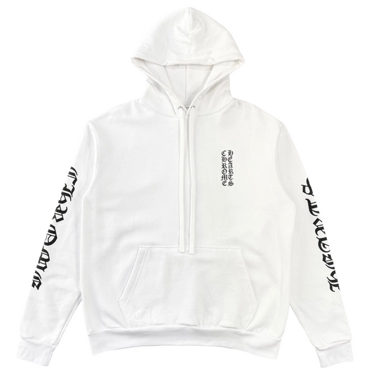 Chrome Hearts Vertical Logo Hoodie White