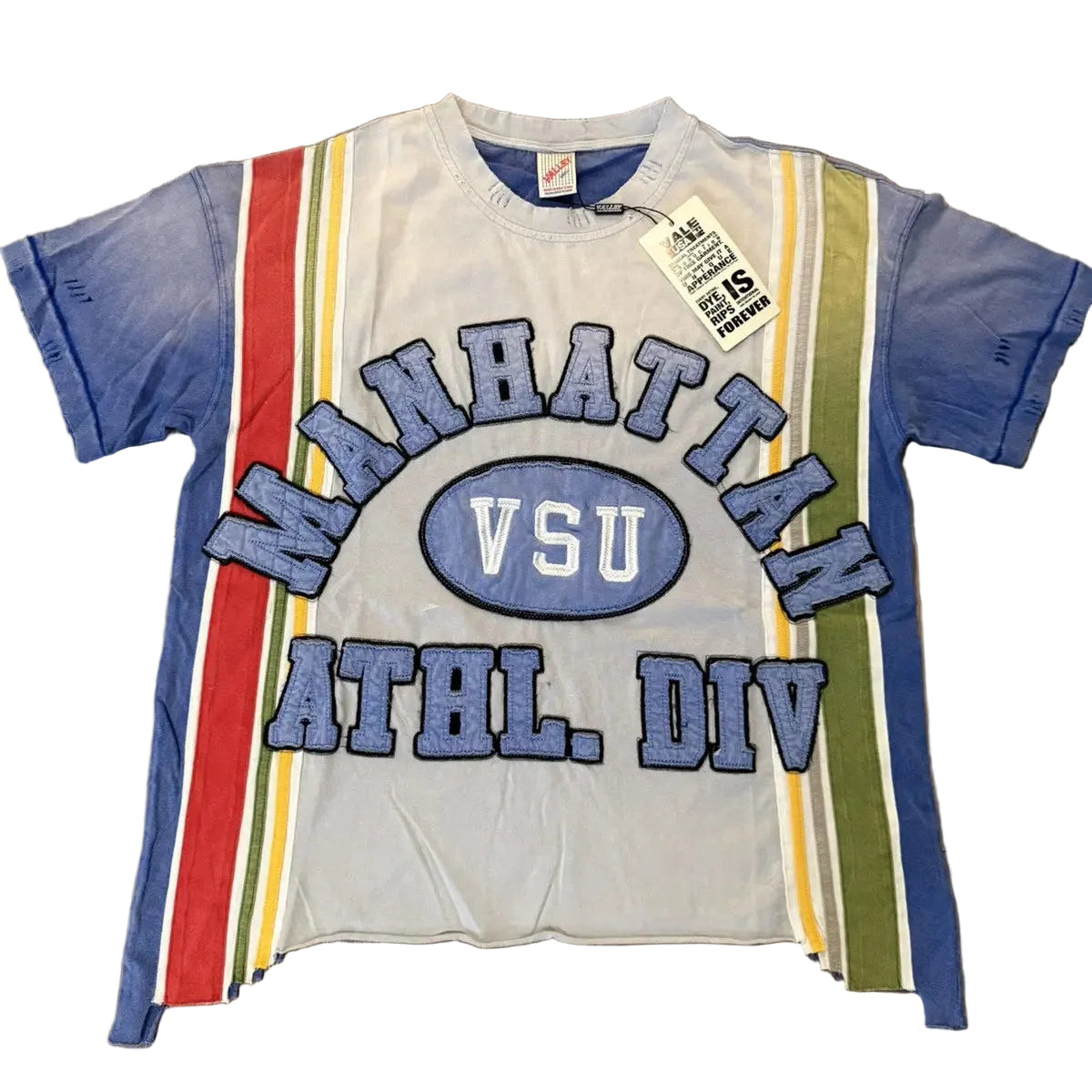 Vale Forever Manhattan Multi Color Thrashed Tee Blue