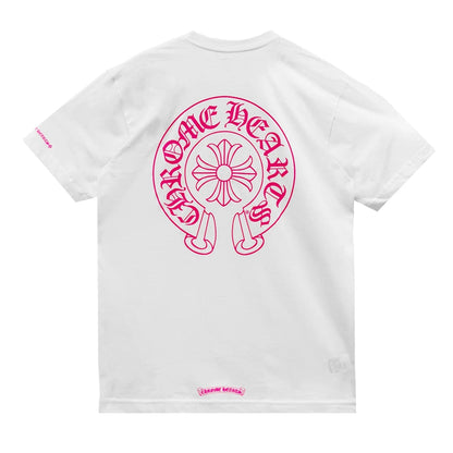 Chrome Hearts Horseshoe T-Shirt White/Pink