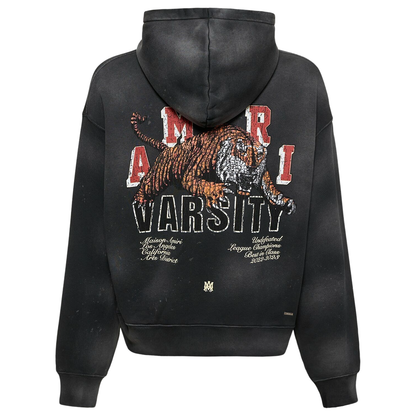 Amiri Vintage Tiger Varsity Hoodie Black