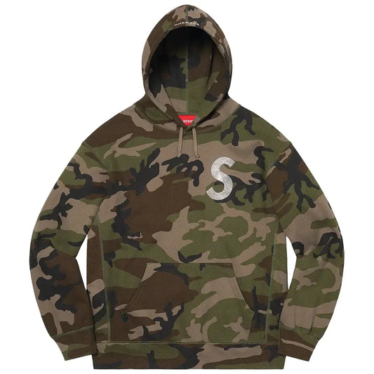 Supreme Swarovski S Logo Hooded Sweatshirt Woodland Camo