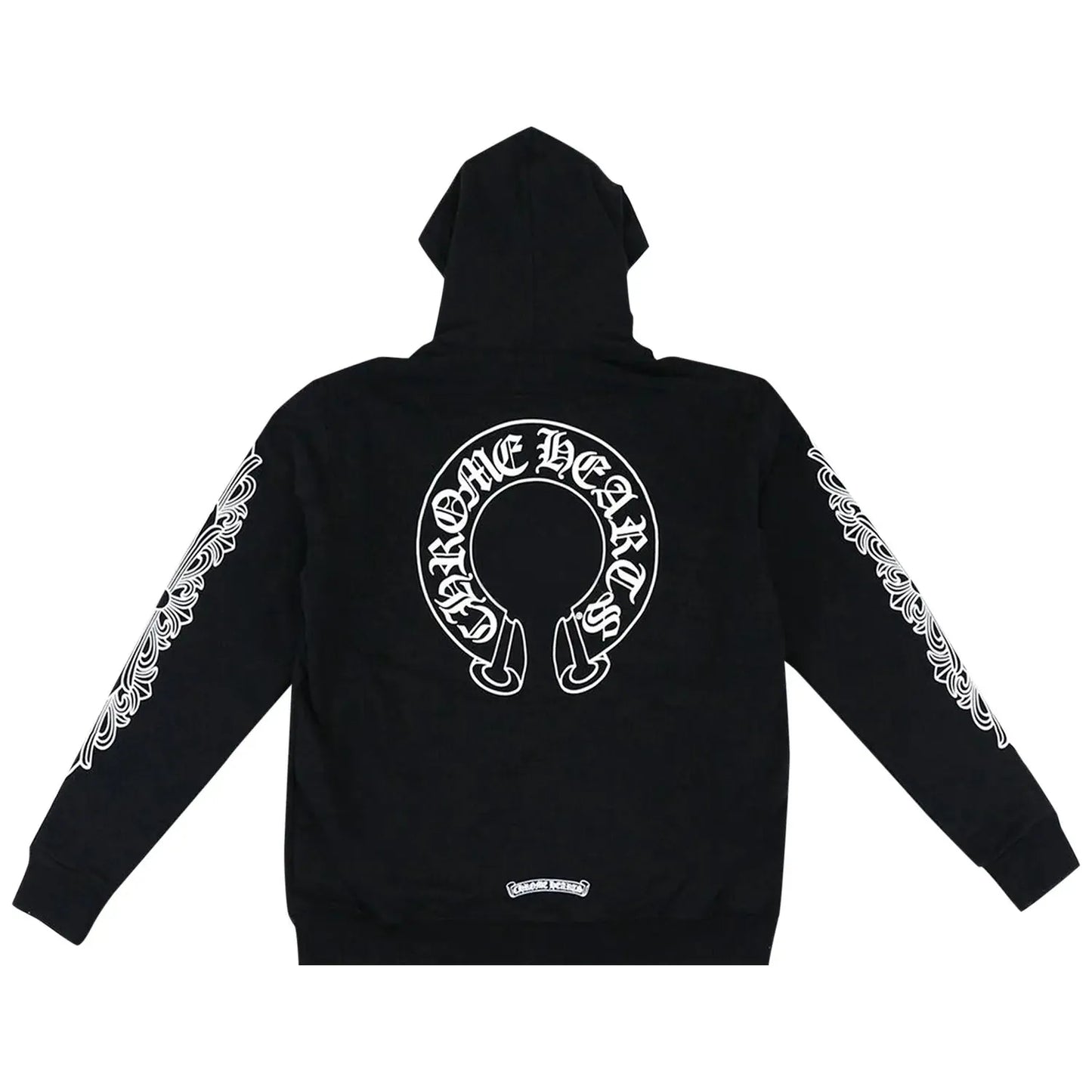 Chrome Hearts Horseshoe Floral Zip-Up Hoodie Black