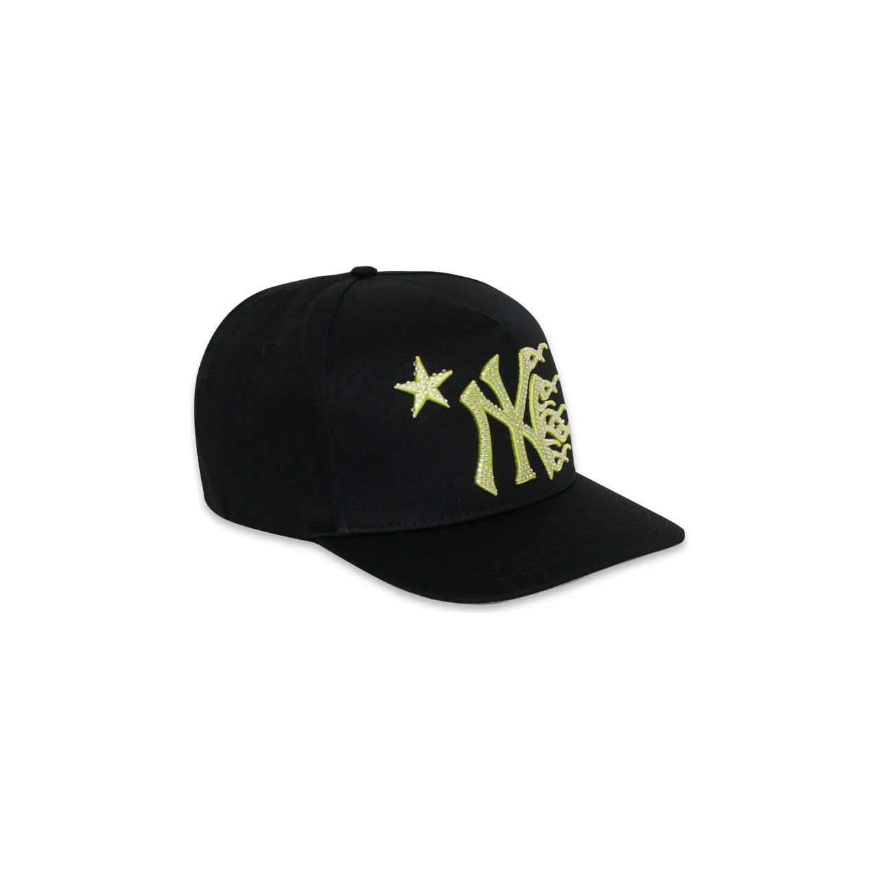 Hellstar NY Rhinestone Snapback Hat Black/Neon