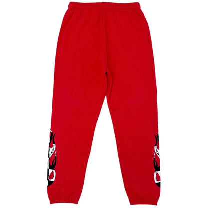 Chrome Hearts Matty Boy Flame Sweatpants Red