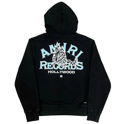 Amiri Records Wolf Hoodie Black