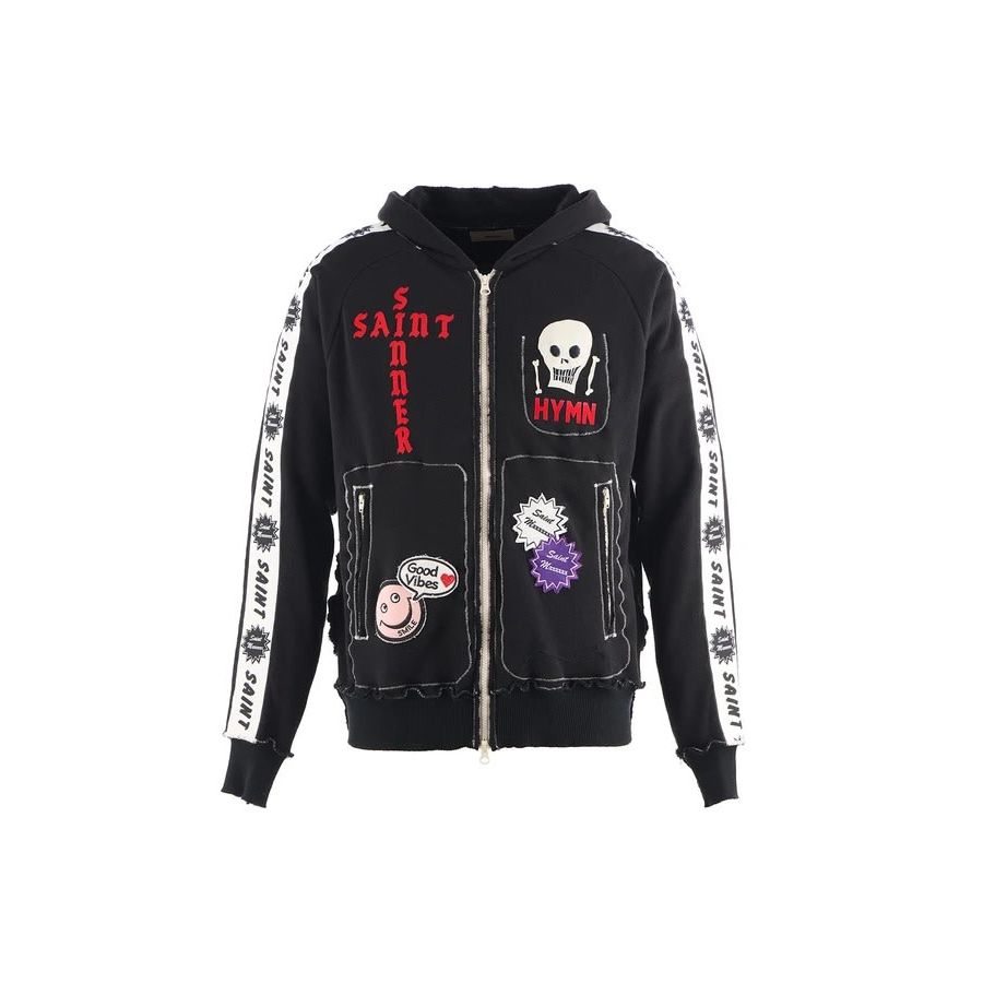 Saint Michael  ALM Zip-Up Hoodie Black