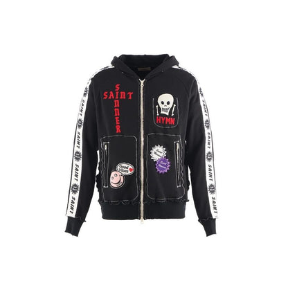 Saint Michael  ALM Zip-Up Hoodie Black