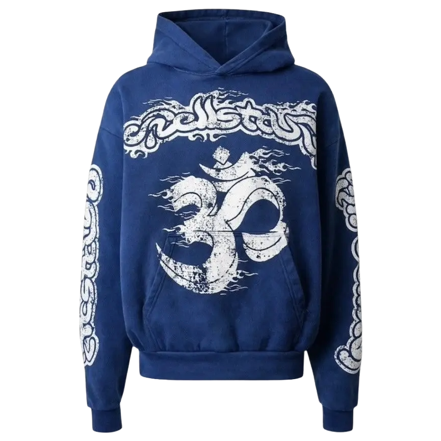 Hellstar Yoga Hoodie Blue