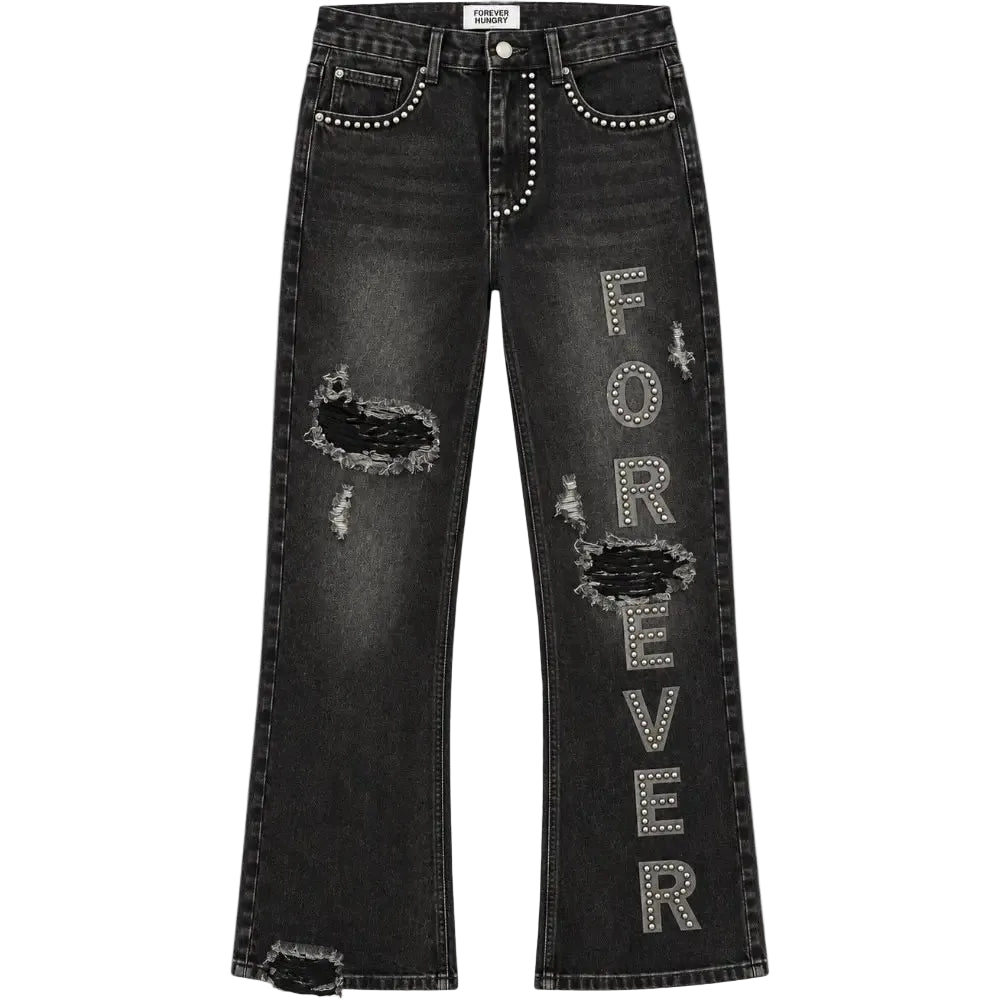 Forever Hungry Black Denim Jeans