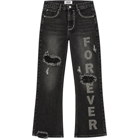Forever Hungry Black Denim Jeans
