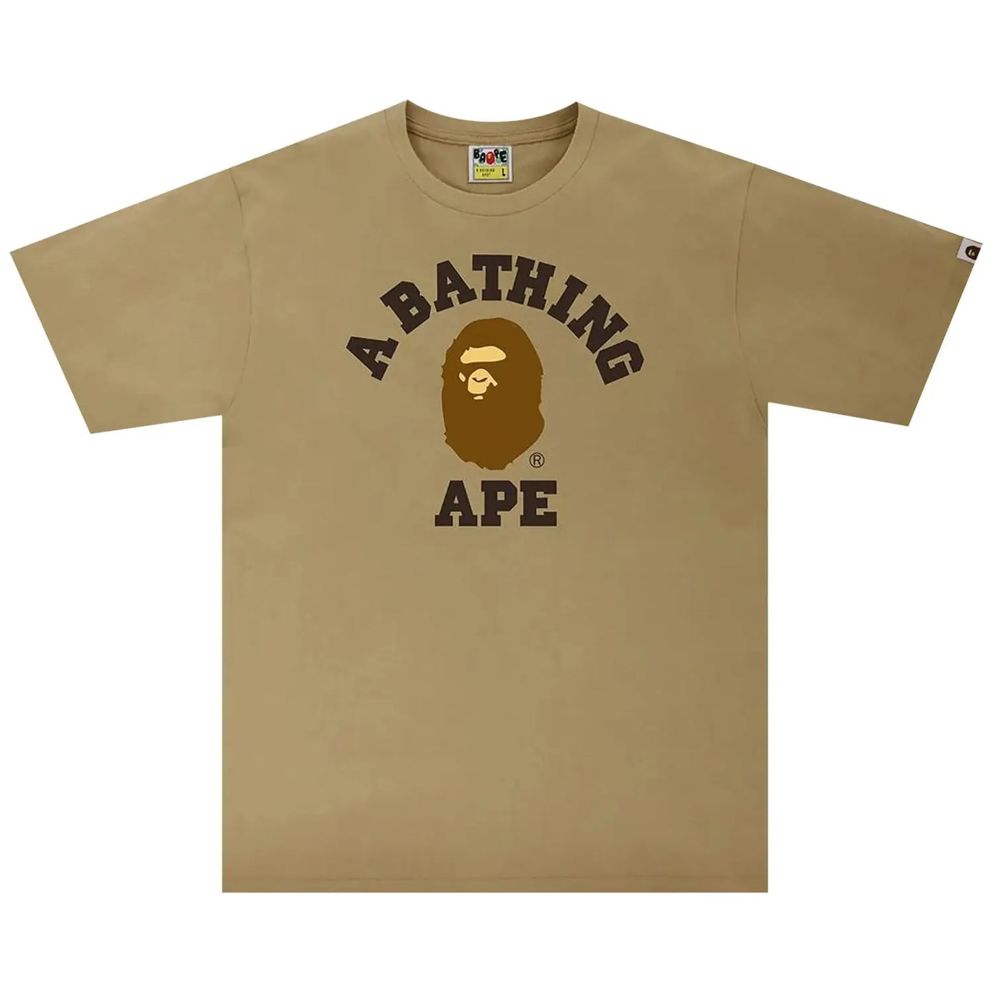 BAPE College Tee Beige