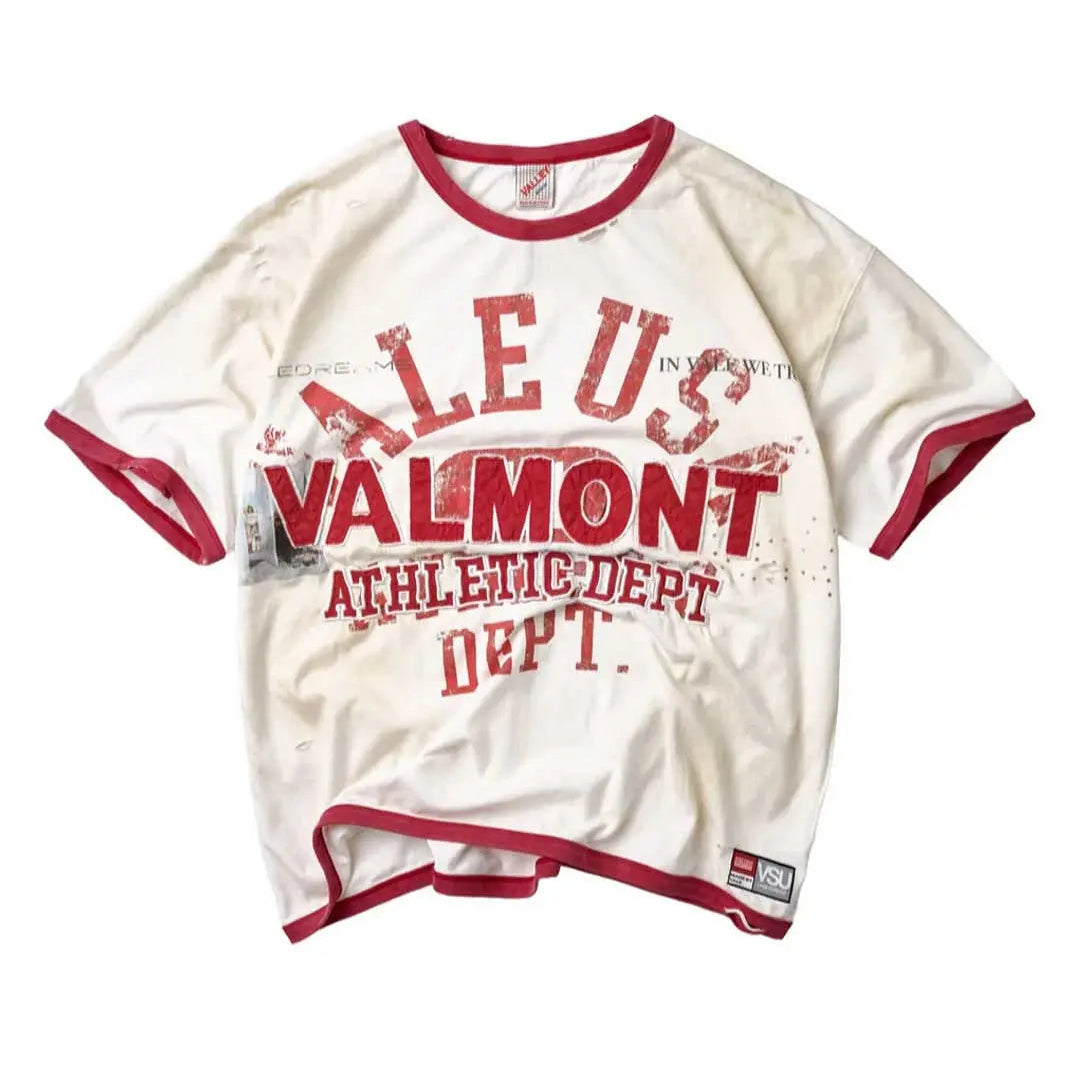 Vale Forever Vale Studio Ringer T-Shirt Cream/Red