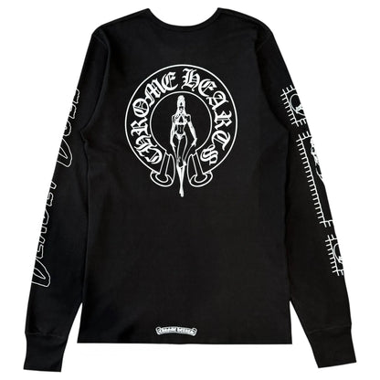 Chrome Hearts Deadly Doll Miami Art Basel Exclusive Thermal L/S T-Shirt Black/White