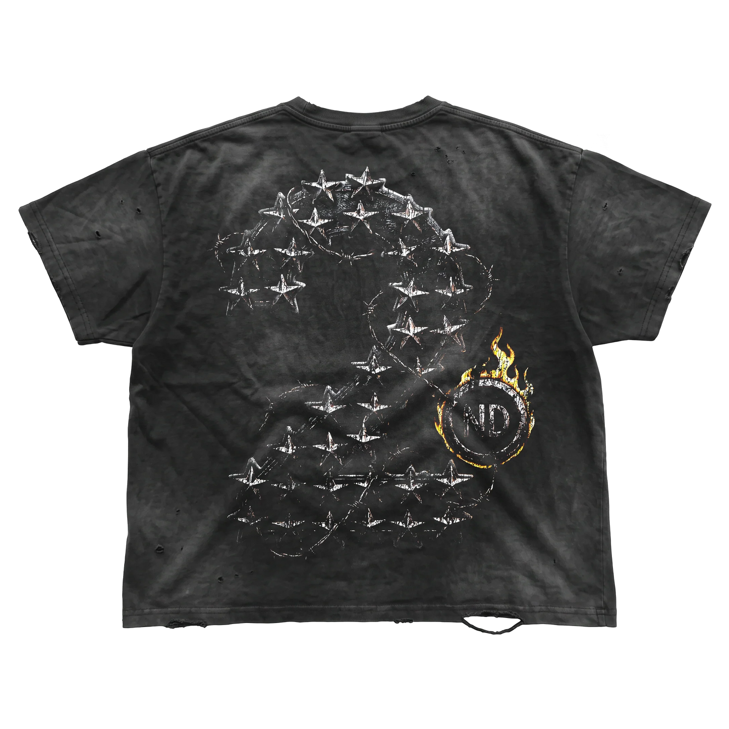 Nulli Lone Rider Tee Washed Black