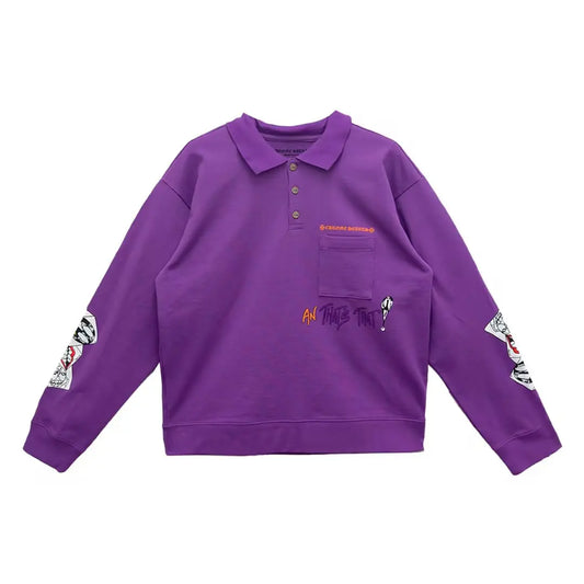 Chrome Hearts Matty Boy I Want More Not Less Rugby Polo Purple